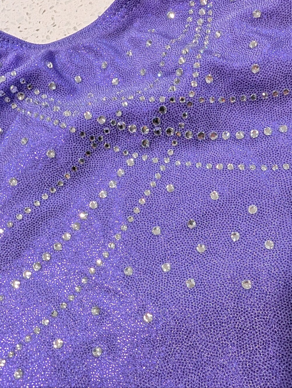 TINY TODDLER Destira Gymnastics Dance Leotard CXXS 2XS XX Small Purple RHINESTON - Picture 7 of 7